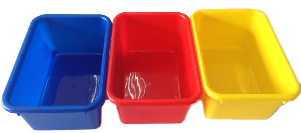 Kids Toy Storage Organizer Replacement Bins Small Red Yellow Blue
