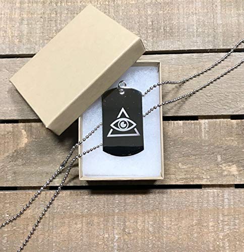 Epic Designs Illuminati Custom Engraved Pendant Charm with Necklace Keychain Jewelry or Bags2
