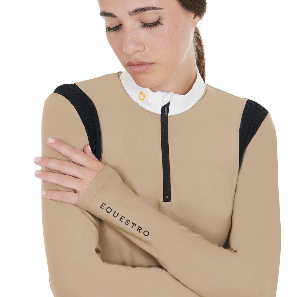 Equestro Maglietta A Maniche Lunghe da Donna Technical Fabric L