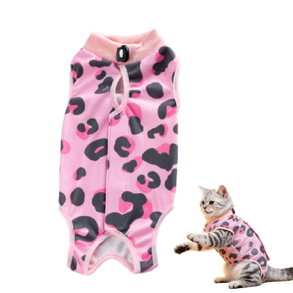 1Pcs Cat Recovery Suit for Female Cats After Spay Surgery, Abdominal Wound Protection Onesie for Small Cats and Adult Cats (M)