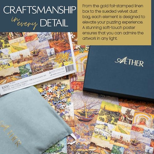 Van Gogh Landscape and Color Fine Art Premium 1000 Piece Jigsaw Puzzle USA Made