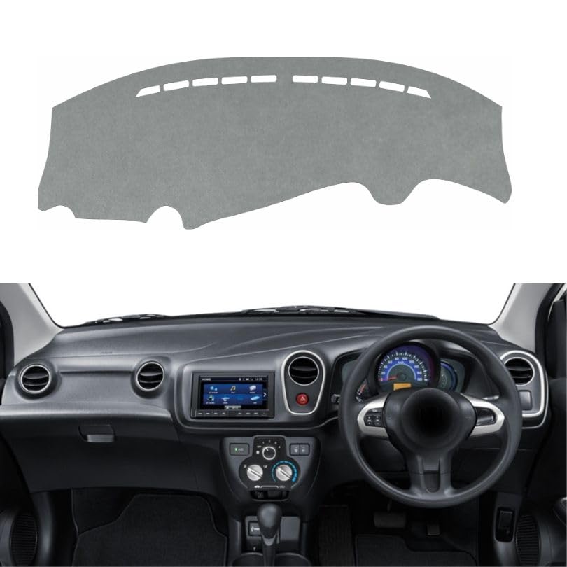 Image of Car Dashboard Cover Compatible with Honda Amaze 2013-2016, Amaze Accessories, car Dashboard mat, Anti-Slip Dashboard Cover, Dash Board Cover (Grey)