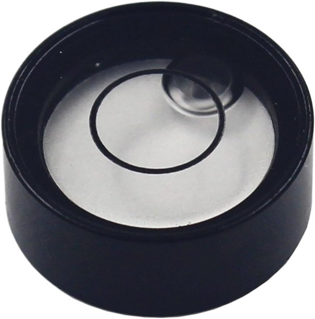 1pc Round Metal Spirit Bubble Level Diameter 17mm 18mm Flat Nivel Water Bead Leveling Measuring Instrument Cell(Dia17-BW-1PCS)