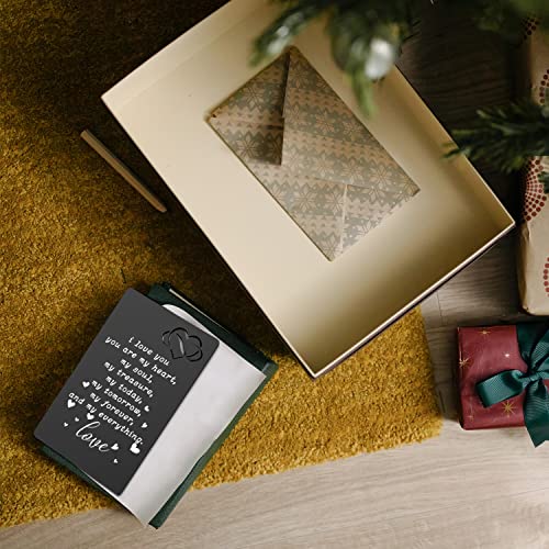 Anniversary Card Gift for Him Romantic Gift for Him or Her Valentine’s Day for Hubby Husband Boyfriend Groom Fiance Wedding Engagement Gifts Long Distance Relationship Gifts (black) VCD323