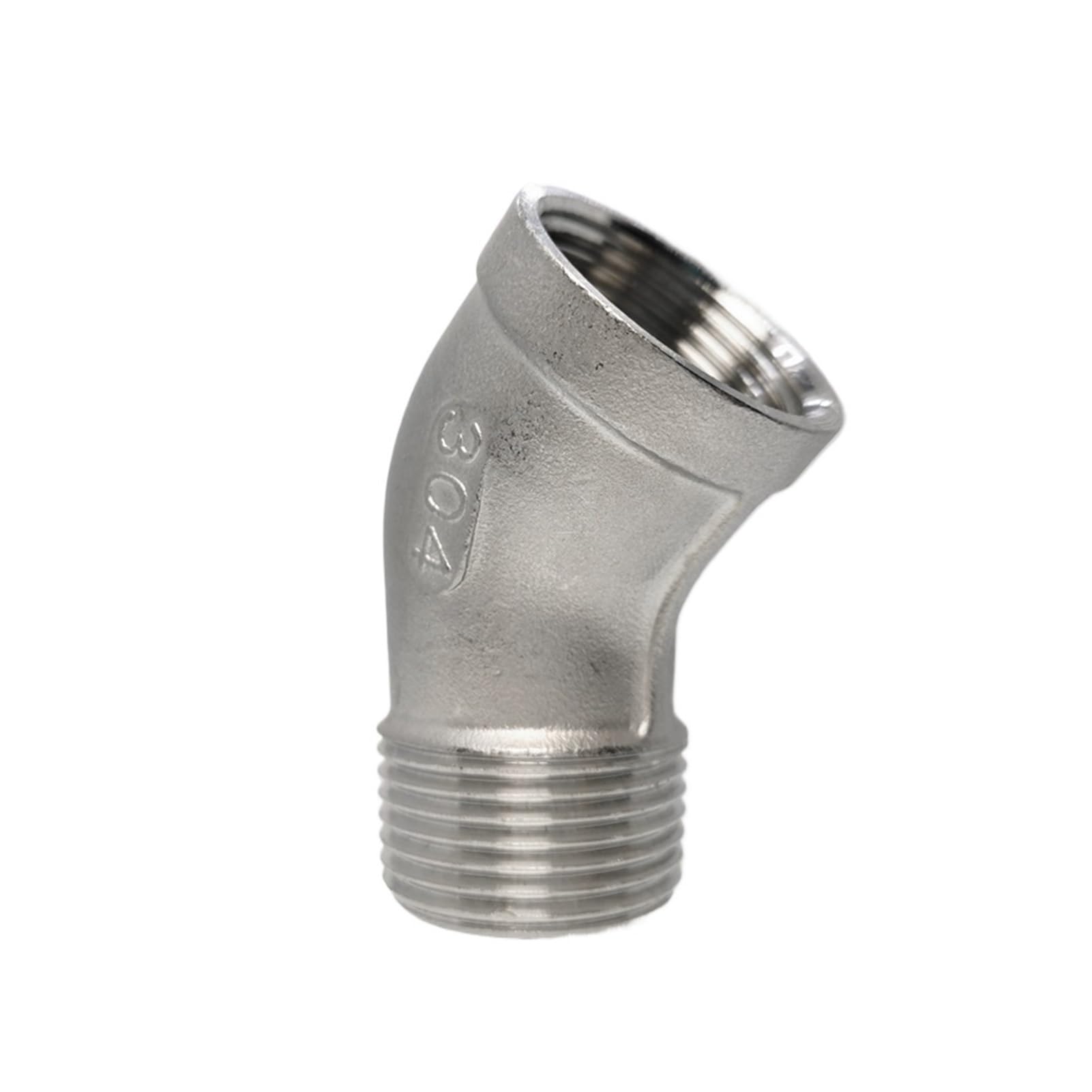 Raccordo a gomito da 45 gradi femmina-maschio da 1/8" 1/4" 3/8" 1/2" 3/4" 1" -2" Raccordo for tubo in acciaio inossidabile 304(FEMALE TO MALE_2")