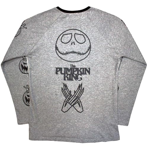 T-shirt manches longues Jack Skellington en tissu respirant fini les vêtements rêches