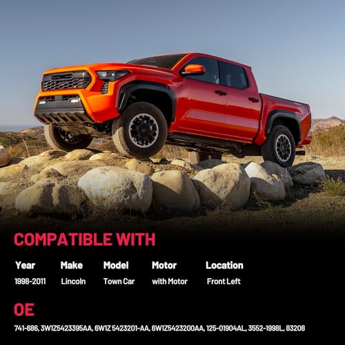 Image of BDFHYK 741-686 Power Window Regulator with Motor Front Left Compatible with Lincoln Town Car 1998-2011