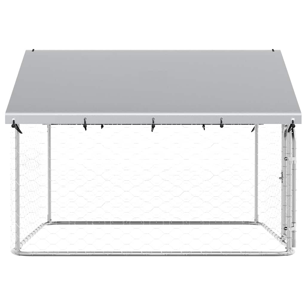 vidaXL Perrera de Exterior con Techo 200x200x150 cm Jaula Cachorro Mascota