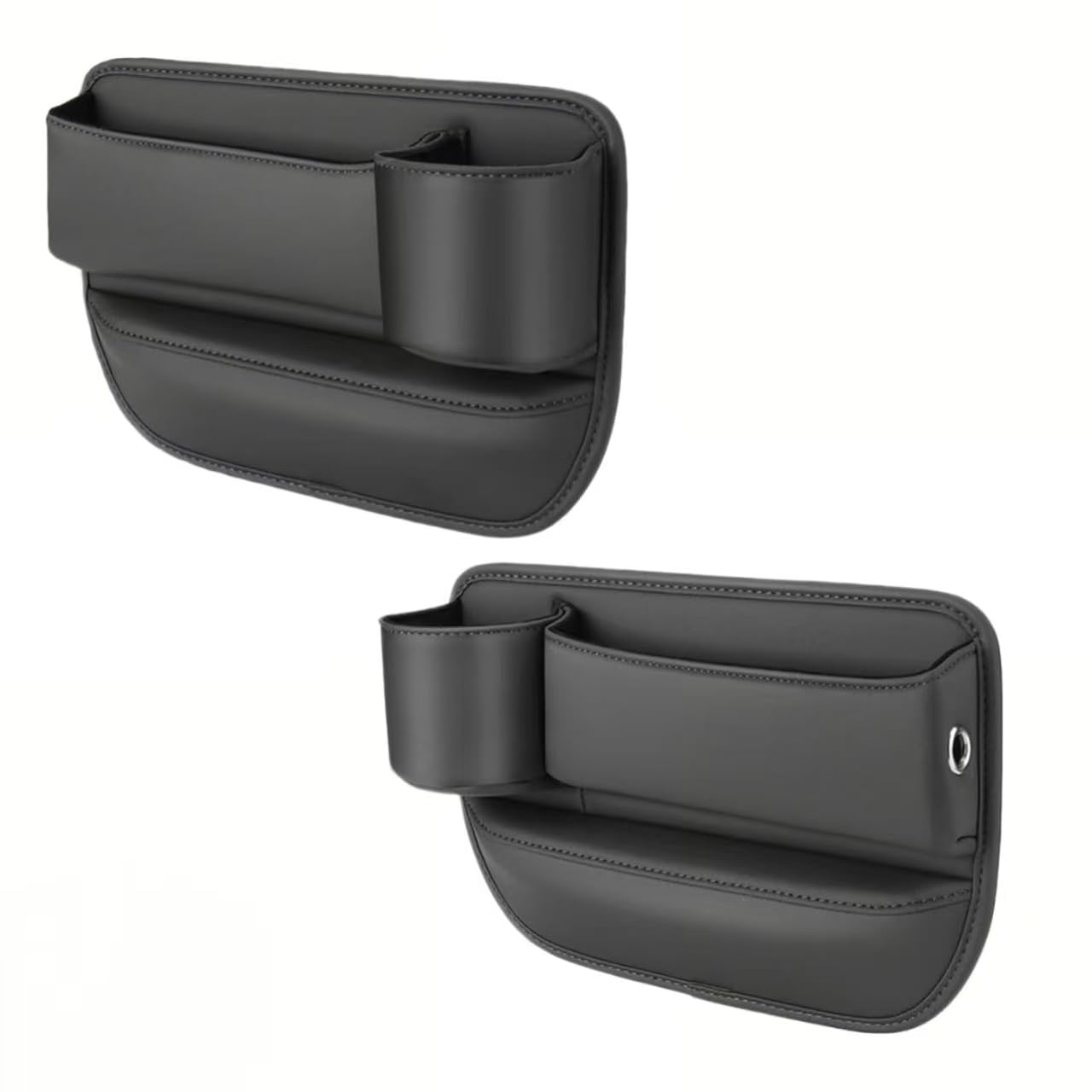 MXYUANHANG 2 Pcs Car Seat Gap Organiser for FIAT Topolino Elektro ab Bj 2023 PU Leather Console Side Pocket Filler Multifunctional Interior Accessories