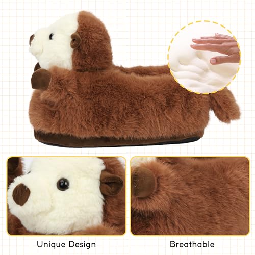Women Animal Slippers Cute Plush House Shoes Warm Novelty Cartoon Slippers Gifts for Birthday Christmas3