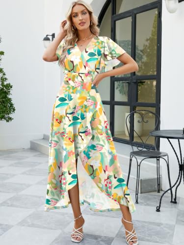 Image of ZZV Formal Dresses for Women Gowns Evening V Neck Wedding Guest Dresses