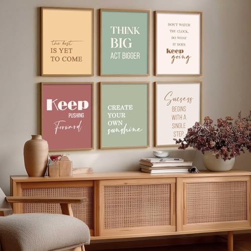 Image of kotart - Quotes Frames for Wall Decor - Motivational Photo Frame for Wall Decoration - Quotes Wall Poster with Frame for Room and Office - Set of 6 (Art 11, 13X17)