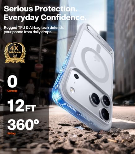 Image of TORRAS Strong Magnetic & Seamless Stand for iPhone 17 Pro Case, Silver