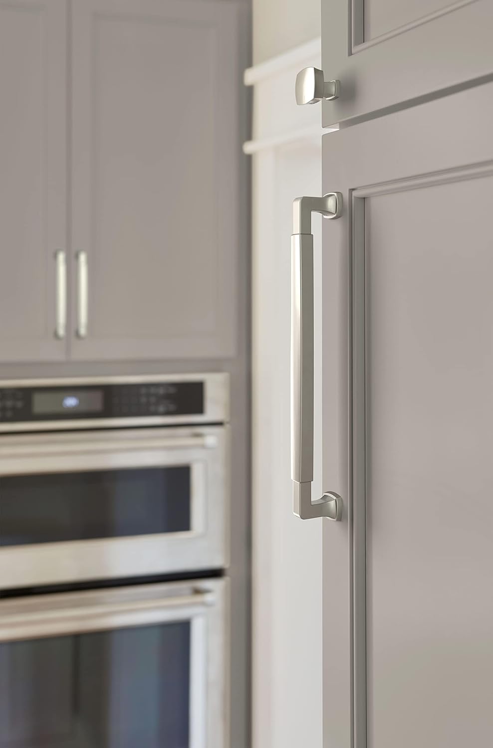 Amerock BP36890G10 Stature Cabinet Pull, 8-13/16 in (224 mm) Center-to-Center, Satin Nickel, 8-13/16 inch (224mm) Center-to-Center - Image 3