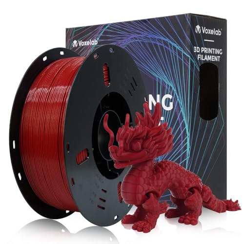 Image of VOXELAB High Speed 1.75mm Filament, Rapid Support 500mm /s, 1kg Spool, FDM Printer Compatible, HS PLA Ruby Red