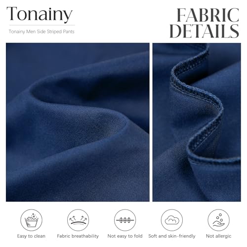 Men Side Striped Pants Adult Casual Trousers Chino Straight Leg Pants Athletic Work Trousers Movie Utility Jogger4