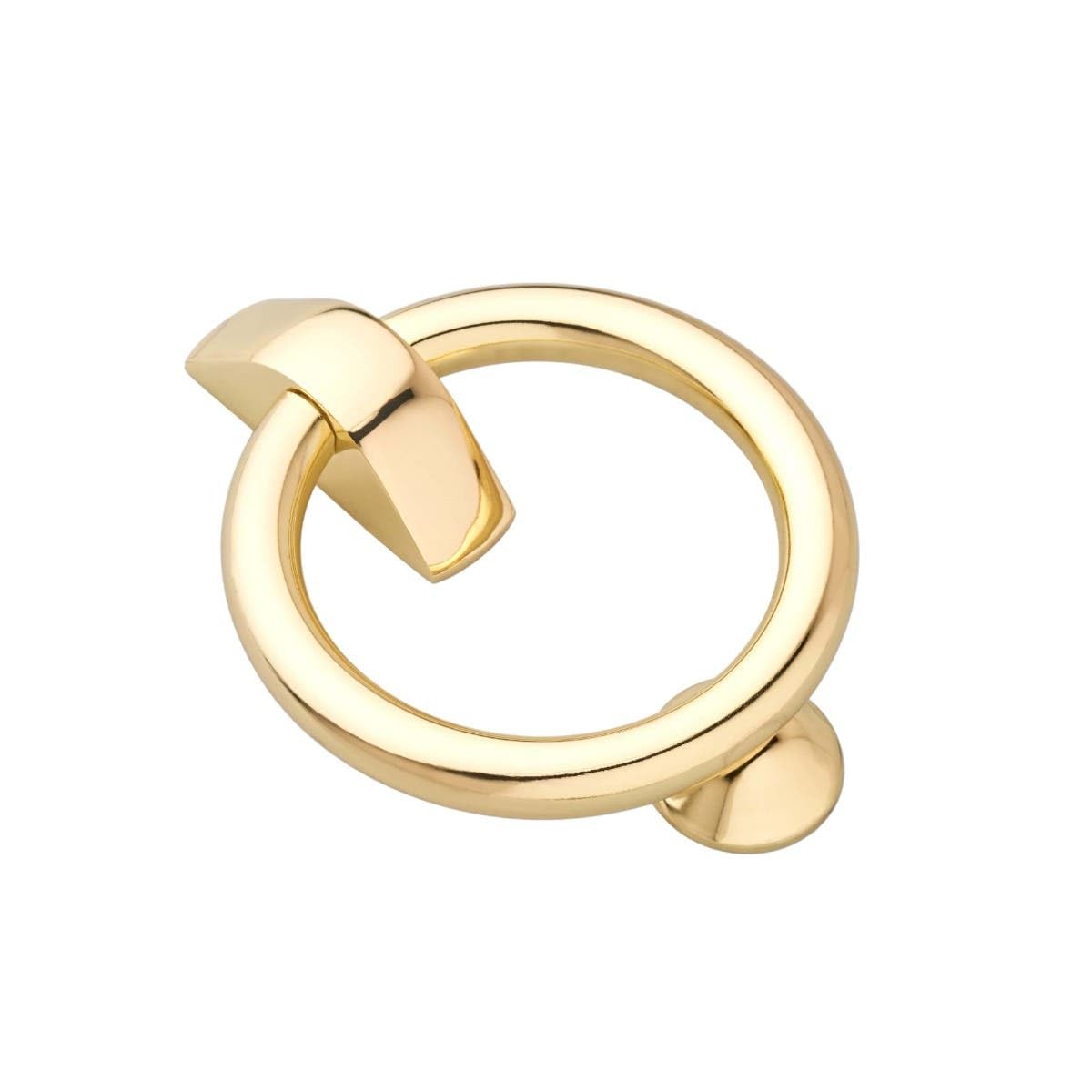 Hardware Solutions - Ring Door Knocker - Polished Brass - 110 x 143mm