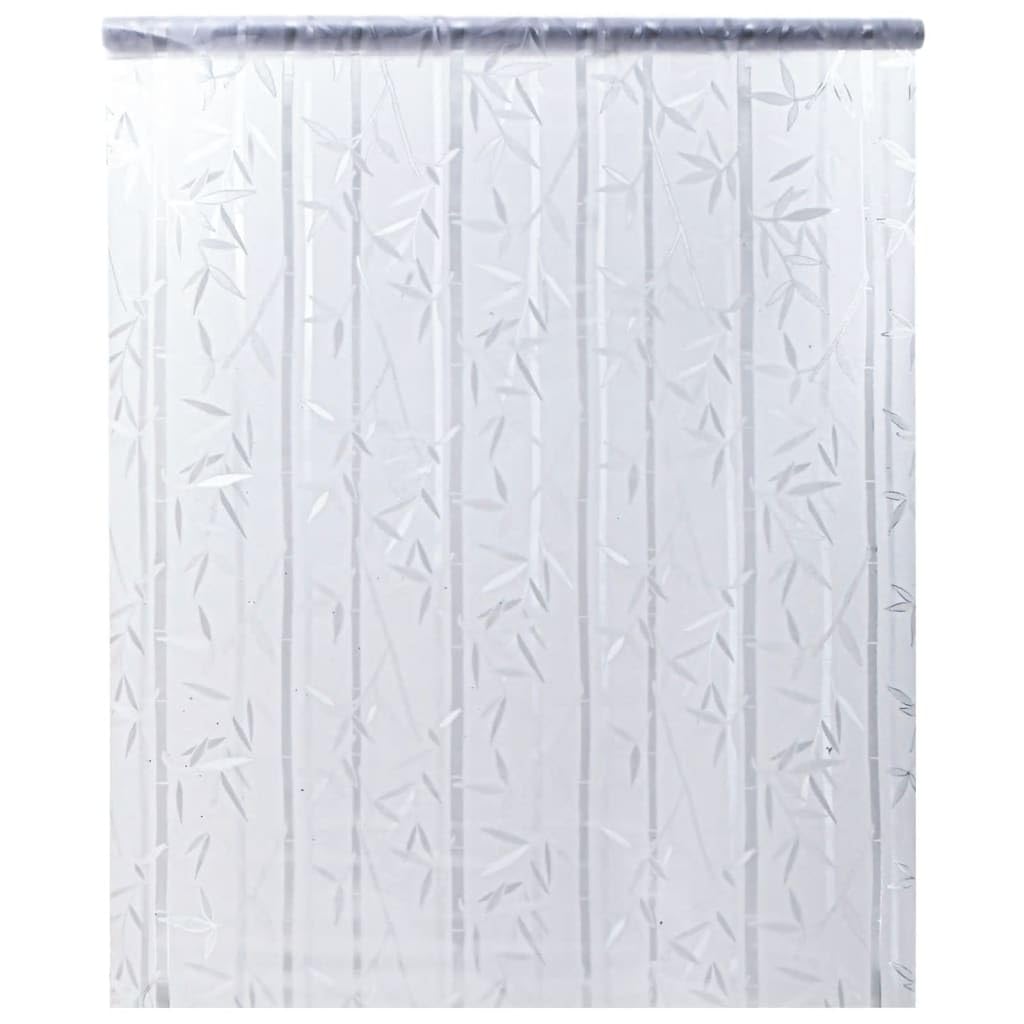 Folia okienna, wzór bambusowy, 45 x 500 cm, PCW, statyczna, samoprzylepna, matowa, mleczna folia szklana, do łazienki, sypialni, salonu, kuchni, ochrona przed promieniowaniem UV, ochrona przed