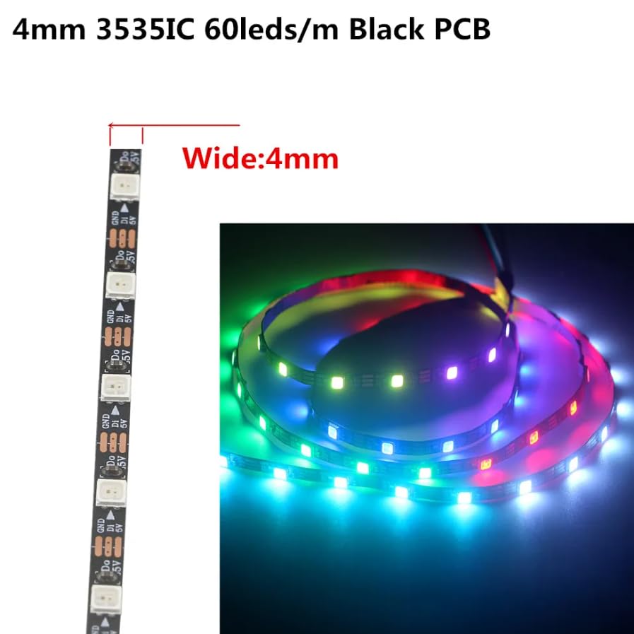 Tira LED RGB 2 metros 8mm 3535smd 144 led/m WS2812B miniatura 7