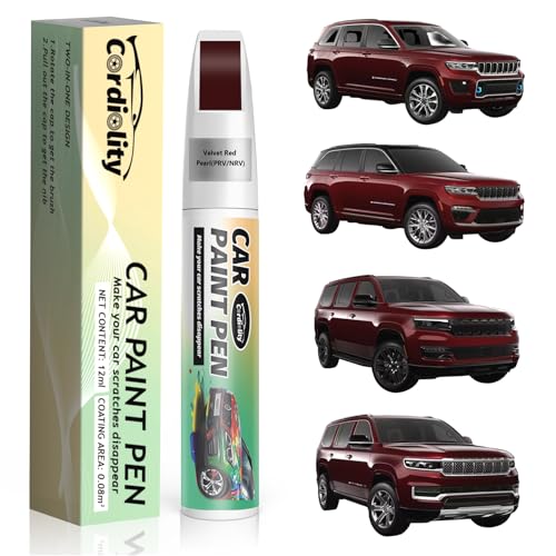 Image of Car Touch Up Paint Velvet Red Pearl(PRV /NRV) for Jeep, Color Accurate Car Scratch Repair Pen Fix Auto Paint Chips and Nicks