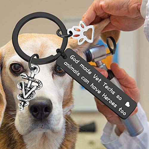 Image of CENWA Veterinarian Gift Vet Tech Appreciation Gift God Made Vet Techs So Animals Can Have Heroes Too(Vet tech -K Black)