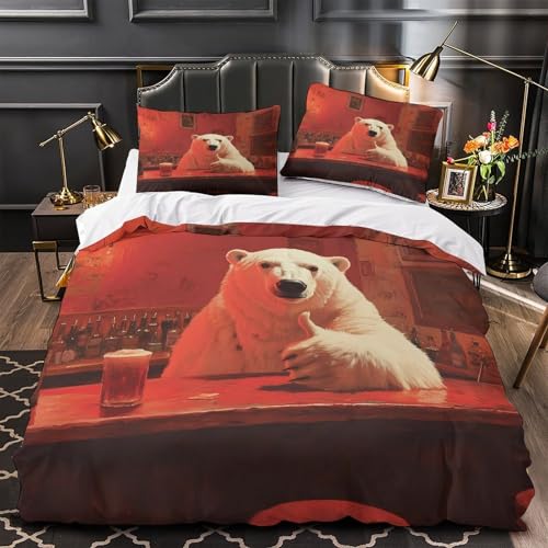 Parure de couette 140x200 microfibre ultra douce art 3D - 2