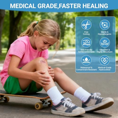 Image of Hydrocolloid Roll, Hydrocolloid Bandage for Skin Protection, Ideal for Daily Skincare and Wound Care Management, Water-Resistant Adhesive Bandage for Skin Types, 5cm*1.5M