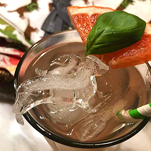 Crethink Ice Cube Trays, chocoladevorm, teckel hondenvormige siliconen kubus mal en lade met druppelaar - Afbeelding 7