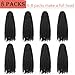 8 Packs Marley Twist Braiding Hair 24 Inches MarleyTwist Hair Long Cuban Twist Hair Marley Afro Kinky Curly Twist Faux Locs Crochet Hair Synthetic Marley Hair Extensions