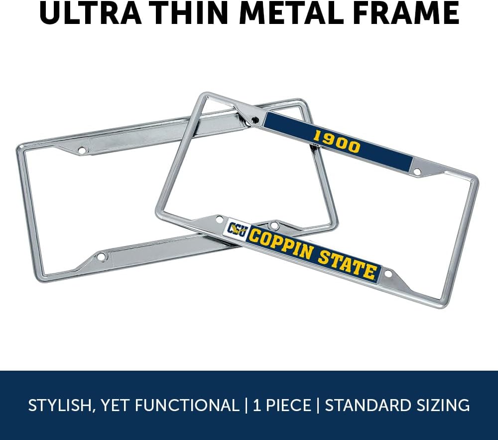 Desert Cactus Coppin State University Car Accessories Eagles Metal License Plate Frame and Tag Holder for Front or Rear of Car (Founding Year)