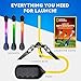 NATIONAL GEOGRAPHIC Air Rocket Toy – Ultimate LED Rocket Launcher for Kids, Jump and Launch The Light Up, Air Powered, Foam Tipped Rockets up to 100 Feet