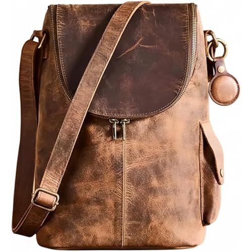 Bolso crossbody de cuero para 2 botellas Wine Enthusiast