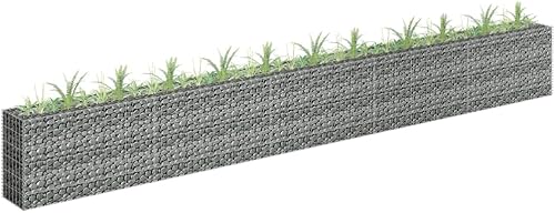 DGZLIIO Gabion - Cama elevada cajas de metal para macetas camas de jardín elevadas de metal al aire libre cajas de macetas al aire libre para