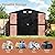 Panovue 10X12X7.5 FT Outdoor Metal Storage Shed with Lockable Doors & 2 Windows, Storage Shed Large for Patio Storage, Garbage Can, Chicken Coop(Wood Panels & Frame Floor Not Included)