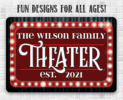 Personalized-Home-Theater-Great-Home-Movie-Theater-Accessories-Retro-Vintage-Happy-Hour-Sign-Customized-Family-Housewarming-Gift-8×12-or-12×18-Use-Indoors-or-Outdoors-Durable-Metal-Sign Personalized Home Theater Great Home Movie Theater Accessories Retro Vintage Happy Hour Sign Customized Family Housewarming Gift 8×12 or 12×18 Use Indoors or Outdoors Durable Metal Sign