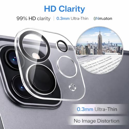 Image of Mizi [3 Pack Camera Lens Protector for iPad Pro 11 /12.9 inch (2022 /2021 /2020), Scratch-Resistant, HD Clarity, 3D Full Coverage - Clear