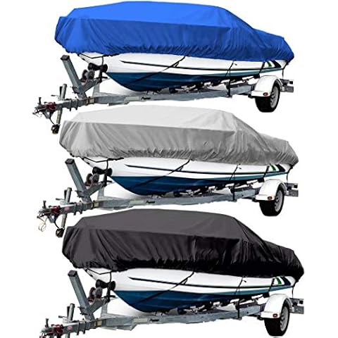 RTMX&kk 300D PVC Bootsabdeckung, 11-24FT Schneeschutz wasserdichte Motorboot Persenning Heavy Duty Bootspersenning Für Schlauchboot Bootsplane Boot Abdeckplane Bootsverdeck,Grau,21to24FT: 732x300cm Cover