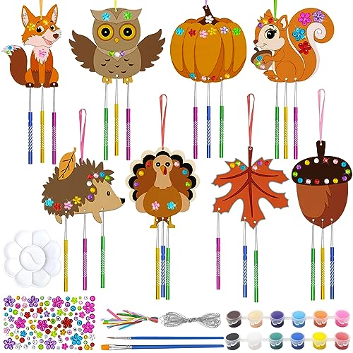 Halloween Kürbis Windspiel DIY Set - 9-teiliges Bastelset Für Kinder