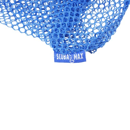 ScubaMax Drawstring MESH Bag (black Blue, Yellow, Small - 16"X20") (BLUE)4