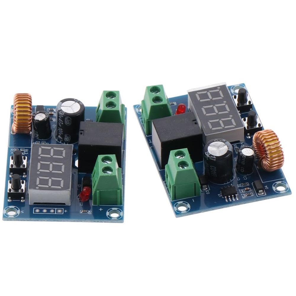 2Pcs DC Voltage Protection Module,Voltage Protection Digital Display Switch, Low Voltage Disconnect Protection Module