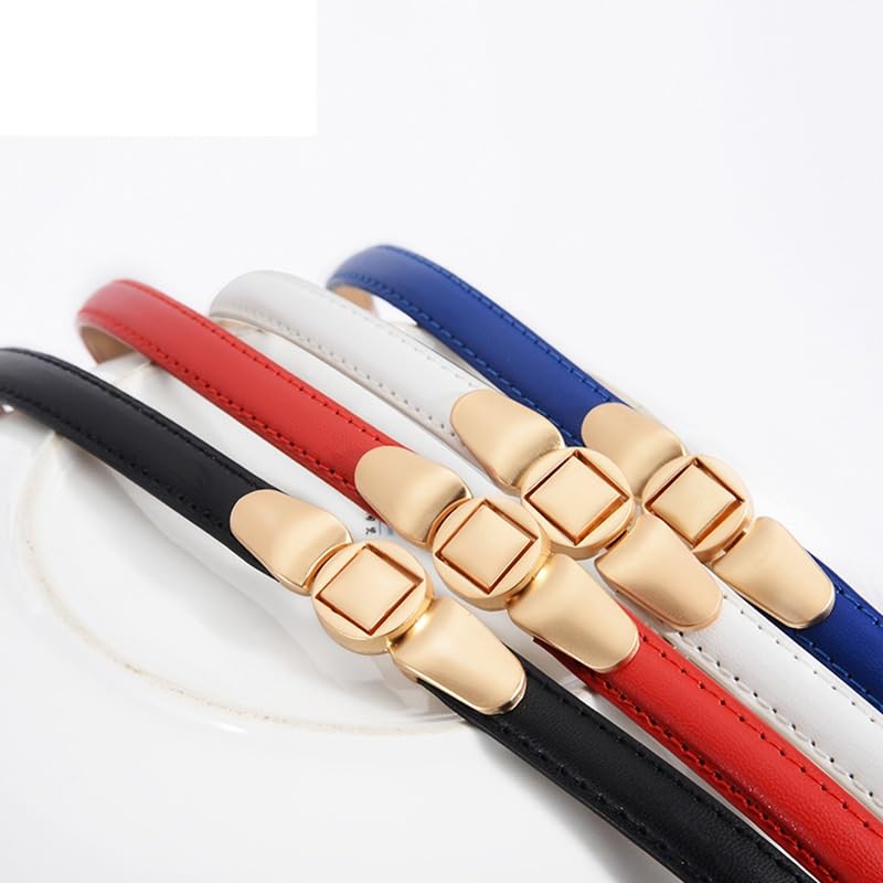 Women's Belt Leather Belt Women Versatile Decorative Thin Belt Genuine Leather Belt Jeans Belt for Jeans Pants(Blue)3