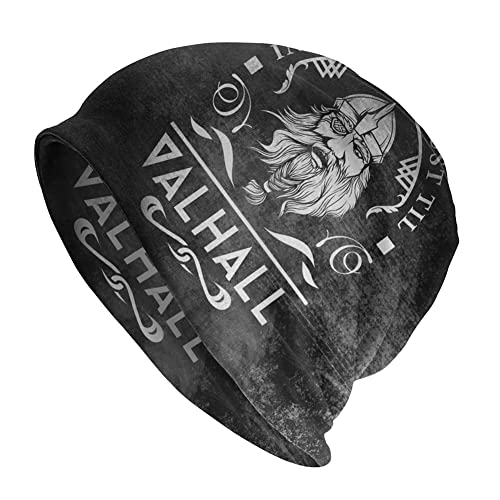 Bonnet Viking de La Mythologie Nordique, Unisex Thin Bonnet Harajuku Street Double Layer Hats, Hommes Femmes Hiver Chaud CoupeVent Casual Slouchy Cap (Color : Warrior, Size : Get One) Cover