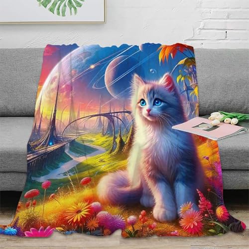 Couverture chat 3D chaude pour soirées cocooning et lecture - 2