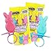Peeps Lollipop Rings and Bean Boozled Jelly Beans, Candy Filled Plastic Easter Eggs, Basket Stuffers (9 Items)
