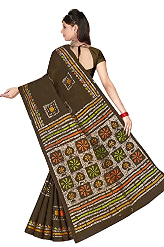 Image of TAMAIRA FASHION Mulmul Pure Cotton Saree For Woman Batik Printed |Office Wear Daily Wear Sarees For Women Without Blouse Piece(Available in 9 Colours)