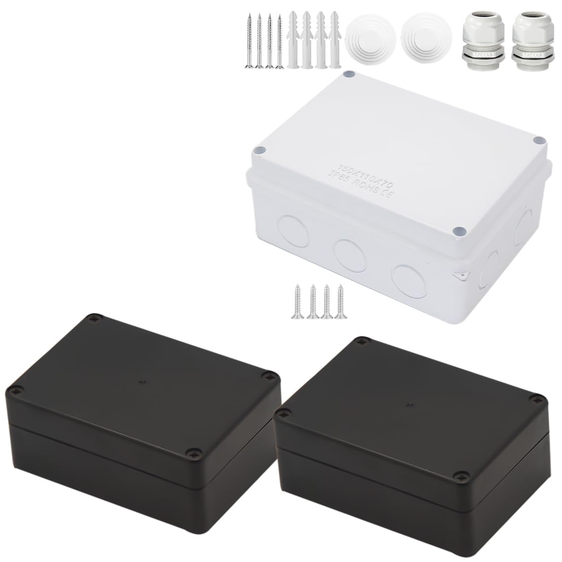  Zulkit Project Box IP65 Waterproof Dustproof Black Electrical Junction Box
| Zulkit Project Box ABS Plastic White Elect