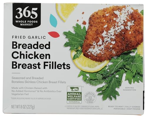 365 By Whole Foods Market, 365 Fried Garlic Frozen Breaded Chicken Fillets, 8 Ounce