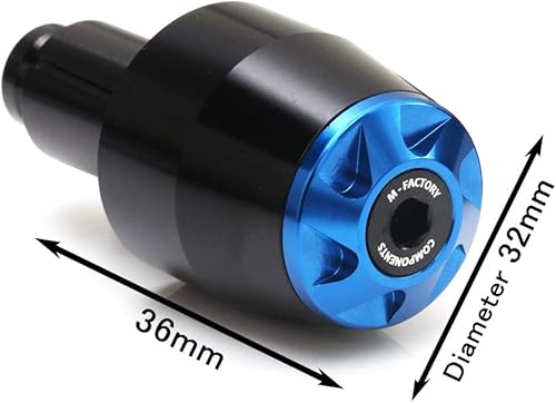 Miniatura 2 de Toka - Deslizadores de extremos de manillar CNC azul compatibles con T-MAX 530 XP530 12-14 FZ6 Fazer S 600 FZ8 Fazer S 800 MT-07 MT-09