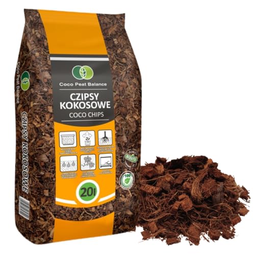Kokosnussfasern für Blumenpflanzen 20L - Kokoserde für Pflanzen - Kokosfasern für Pflanzen, natürlich - Hochbeeterde, geeignet als Palmenerde, Erde für Zimmerpflanzen