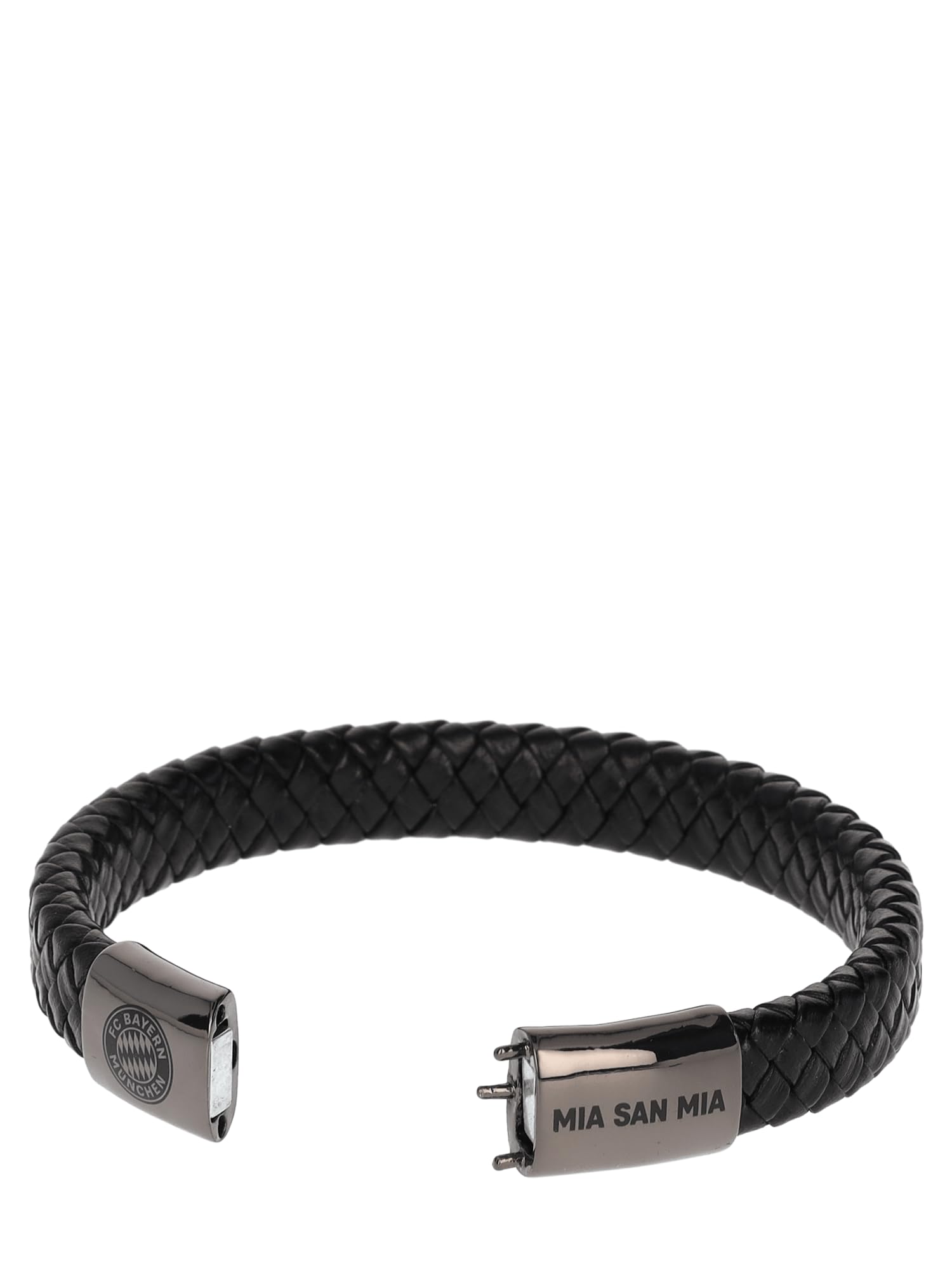 FC Bayern München Lederarmband I Herren Schwarz I Fußballschmuck